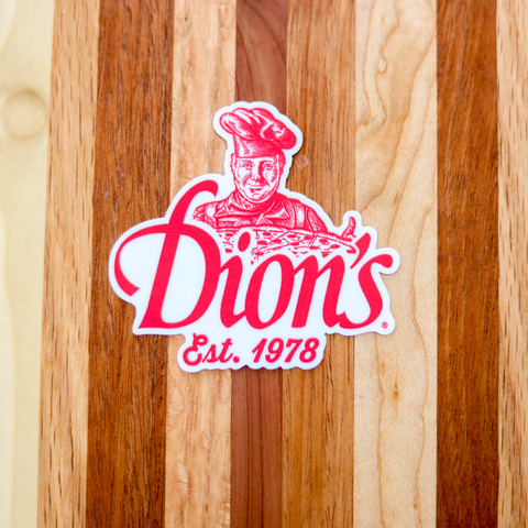 Dion's Pizza Man Sticker