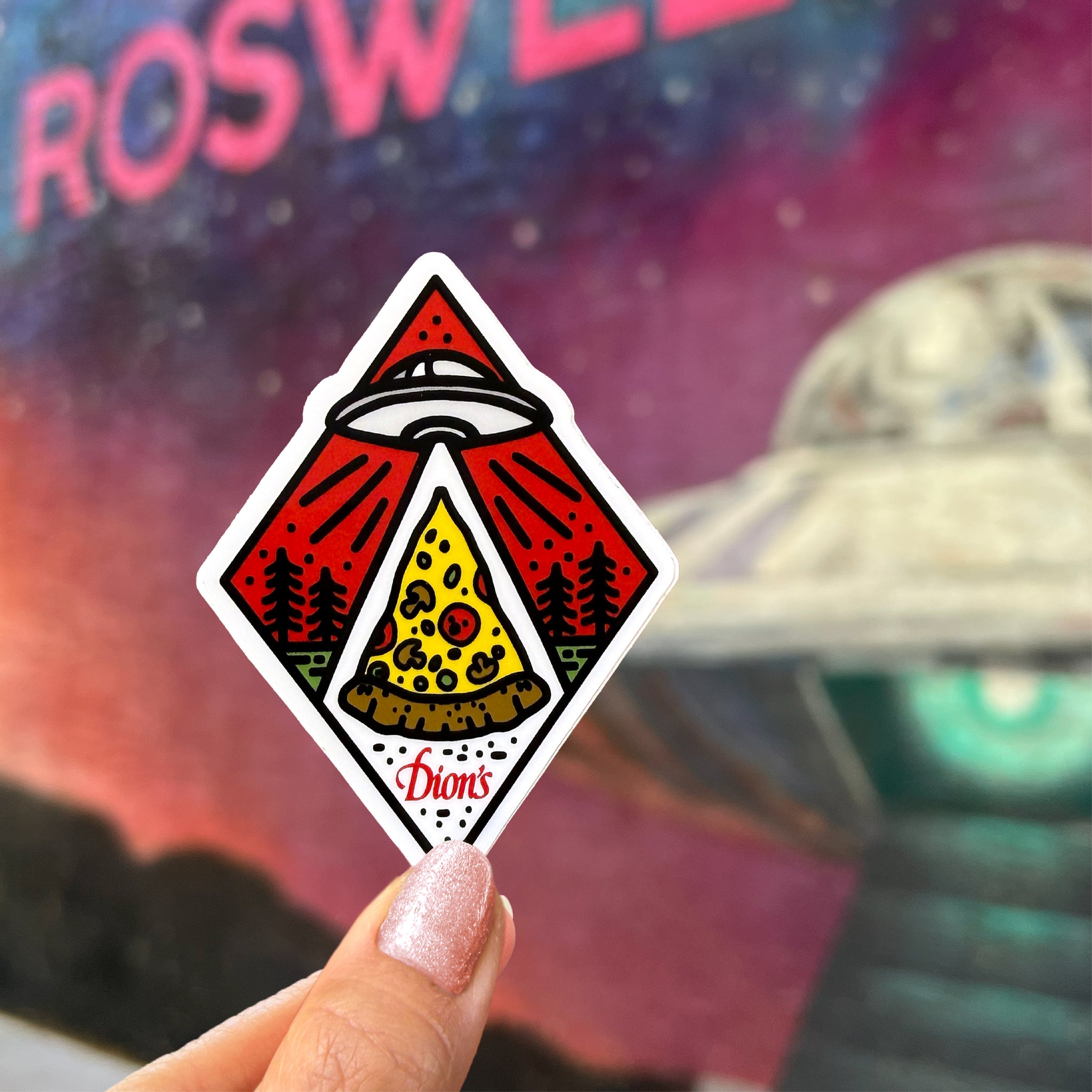 Roswell Dion's Sticker – Dion's Fan Shop